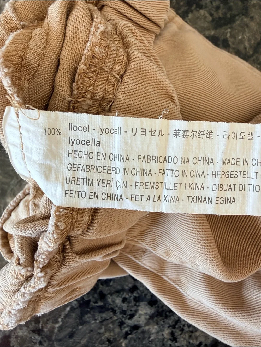 3/$25 Zara Baby Oversized Lyocell Pull On Pants Size 12-18M Beige Relaxed Fit